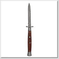 AKC SANKE WOOD DAMASCUS /大馬士革鋼. 蛇木柄材 -彈簧刀