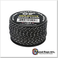 ATWOOD 1.18mm Micro Cord Reflective -反光傘繩-黑色 / 125呎 / 1.18mm /纖維 / 尼龍