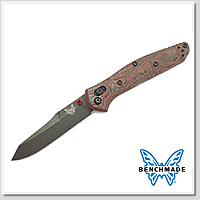 Benchmade Osborne| Lava Flow Fatcarbon® 火山熔岩FC碳纖柄全刃 Axis Lock 折刀 【限量1500把】 CPM-MagnaCut 鋼(DLC 戰鬥石洗處理)