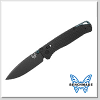 Benchmade Bugout® Vapyr AXIS 薄版菱紋黑鋁柄折刀(MagnaCut鋼黑平刃Cerakote處理)