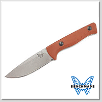 Benchmade SlipRidge™ Fixed 赭橘G10柄戶外直刀(含鞘) -MagnaCut® 鋼(石洗處理)