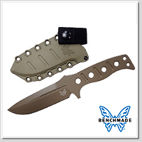 Benchmade Adamas 沙色一體直刀附鞘CPM-CruWear鋼