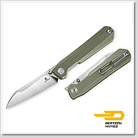 Bestech / Bestechman CURVEE 綠G10柄 Liner Lock 折刀 - AEB-L 鋼(Stonewash + Machine Satin處理)