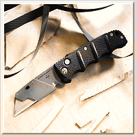 BOKER PLUS Kalashnikov Boxcutter 自動開箱刀 / 美工刀 鋁合金柄 -彈簧刀