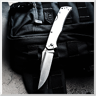 BOKER PLUS MEK 摺疊獵刀 Nitro-V緞面不鏽鋼 不鏽鋼柄 背鎖 -折刀