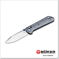 BOKER PLUS Kihon DC Burnley設計 Crossbar Lock橫桿鎖 Nitro-V緞面不鏽鋼 鋁合金柄 -折刀