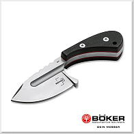 BOKER PLUS Sigyn 輕量化頸刀/項鍊刀 Midgards Messer設計 緞面D2工具鋼 G10柄 Kydex鞘 -直刀/支