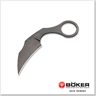 BOKER PLUS Bad Moon 不祥之月項鍊刀/頸刀 Simon Frömel設計 暗石洗D2鋼 Kydex刀鞘 -直刀