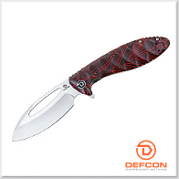 Defcon NEO-SHILIN紅黑G10柄士林刀刃型折刀 - 14C28N鋼 【柴犬聯名商品】