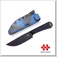 DOTS GEAR SURVIVAL CRAFTER 黑G10柄 Drop Point 直刀 -Airmelt CRU-WEAR 鋼(黑色PVD處理)