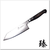 臻 黑檀木柄系列190mm劍型牛刀(日本進口大馬士革鋼夾VG-10)