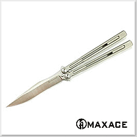 Maxace Petrel 海燕 灰鈦柄 M390鋼蝴蝶刀 - 附收納盒