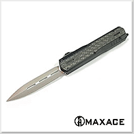Maxace Medusa 梅杜莎 碳纖+鋁柄 D/E 刃彈簧刀 - MagnaCut鋼版本