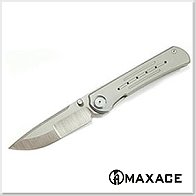Maxace Peregrine II 遊隼灰鈦柄Frame Lock折刀 -M390鋼 (Satin處理)