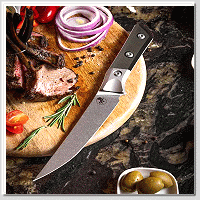 Microtech Boning Knife 6.125'' 黑色G10柄剔骨刀- M390MK鋼 (石洗處理)