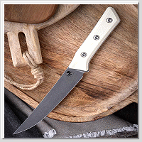 Microtech Boning Knife 6.125'' 象牙色G10柄剔骨刀- M390MK鋼 (石洗處理)