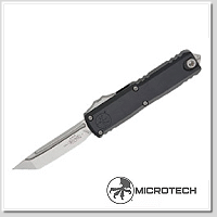 MicrotechUTX-85 GEN IV T/E 黑鋁柄OTF 彈簧刀 Bohler M390MK鋼 (石洗處理)
