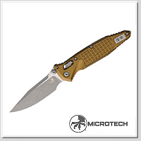Microtech Socom Elite RAM-LOK手榴彈紋棕鋁柄折刀Bohler M390MK鋼(末日石洗處理)