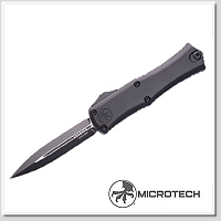 Microtech Mini Hera II 黑鋁柄OTF彈簧刀- Bohler M390MK鋼(黑刃)(單刃開鋒)