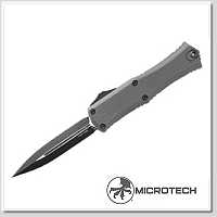 Microtech Mini Hera II 灰鋁柄OTF彈簧刀- Bohler M390MK鋼(黑刃)(單刃開鋒)
