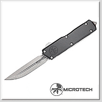 Microtech Scarab® II Gen III Executive D/ES 黑鋁柄OTF彈簧刀（單刃開鋒) - M390MK鋼 (石洗處理)