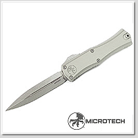 Microtech Hera II Mini Natural Clear D/E 原色鋁柄OTF彈簧刀- Bohler M390MK鋼 (末日石洗處理)