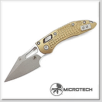 Microtech M-Stitch Ram-Lok S/E 手榴彈紋棕鋁柄折刀- M390MK鋼 (末日石洗)【Microtech & Borka Blades 聯名款】