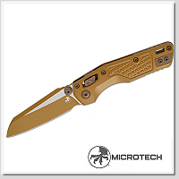 MICROTECH MSI Mini Ram-Lok RAL-8000 Cerakote Frag Aluminum / M390MK鋼 格子紋鋁柄 -折刀 (不二價)
