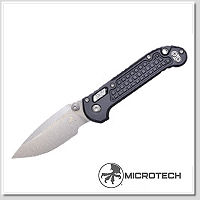 Microtech LUDT RAM-LOK手榴彈紋黑鋁柄折刀/M390MK鋼石洗