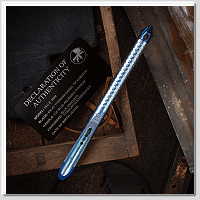 MICROTECH TAC-P MINI TITANIUM CHISEL / 鈦合金仿古淺藍色陽極氧化. 帶破窗器 -鑿子 (不二價)