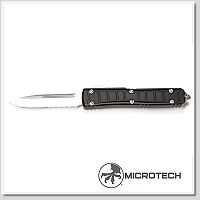 MICROTECH Ultratech 簽名版 S/E Stepside 石洗M390鋼 半齒刃 限量階梯紋路鋁合金柄 OTF -彈簧刀(不二價)