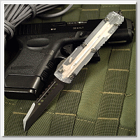 【新年特價】Microtech Ultratech Warhound 戰犬透明柄DLC刃彈簧刀
