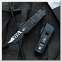 MICROTECH Mini Troodon 簽名戰術版 /Hell Hound BLACK STD .地獄犬刃 .OTF -彈簧刀 (不二價)
