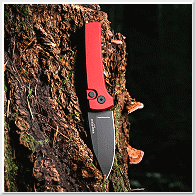 PROTECH +Ramon Chavez 聯名刀款 Scapegoat - RCS1103 -RED 紅鋁柄按鈕鎖彈簧刀 -MagnaMax鋼(黑色DLC處理)