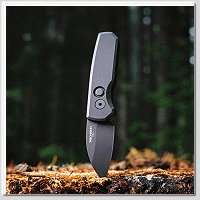 PROTECH Runt 5 Micro-Compact自動刀 CPM-MagnaCut鋼 鳥喙型刃 DLC塗層 全黑色鋁柄 -彈簧刀