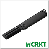 CRKT MinimalX™ 不銹鋼拉絲柄(黑色氮化鈦鍍層) Frame Lock 折刀 - Sandvik 12C27鋼 (黑色處理)