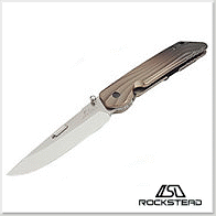 花田洋 HIGO II 肥後II代 霧面古銅色鈦柄銀刃折刀 - ZDP189鋼【限量發行】