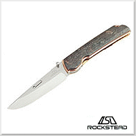 花田洋 HIGO II 肥後II代 粉銅色鈦暗底粉銅絲碳纖柄銀刃折刀 - ZDP189鋼(VG10核心)【限量發行】