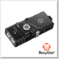 RovyVon Angel Eyes E3鑰匙扣雙電源手電筒-系列黑色(附背夾)/白+中白光