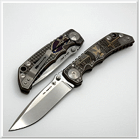 斯巴達SPARTAN Templar Edition 聖殿騎士圖騰鈦柄 Frame Lock 折刀 -CPM MagnaCut鋼(石洗處理)