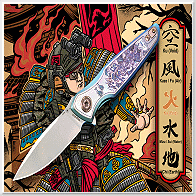 SPARTAN BLADES RONIN FIVE RINGS-FIRE /CPM-MagnaCut鋼 鈦合金手柄 -折刀
