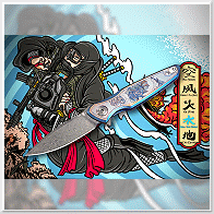 Spartan-Ronin PANDIA折刀 FIVE RINGS Water Edition Damascus / 五輪書系列【水之卷】大馬士革鋼 鈦合金手柄 Flipper -折刀