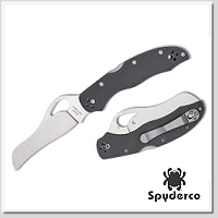 Spyderco Byrd® Gooney灰G10柄背鎖折刀(9Cr14MoV鋼齒刃)