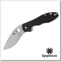 Spyderco Retract™ 黑G10柄 Liner Lock 全刃折刀- 9Cr18MoV鋼 (Satin處理)