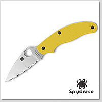 Spyderco UK Penknife™ Salt® 黃色FRN柄 SlipIt 無鎖定全齒折刀 - CPM® MagnaCut®鋼 (Satin處理)