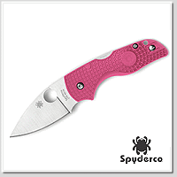 Spyderco Lil' Native® Lightweight 粉紅 FRN柄 Back Lock 折刀- CTS® BD1N鋼 (Satin處理)