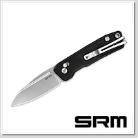 SRM 7229-GB 黑G10柄軸鎖折刀/14C28N鋼
