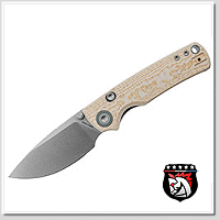 Vosteed Porcupine 竹色電木柄Top Liner Lock 按鈕頂部線鎖折刀 - 14C28N鋼 (石洗處理)