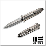 We Knife Diatomic 鈦柄灰刃 S/E折刀 - CPM 20CV鋼(拋光噴砂處理)