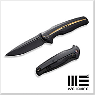 We Knife Limited Edition 601X 10周年黑鈦柄Timascus樞軸 Frame Lock折刀 - CPM 20CV鋼(黑色石洗)【限量150把】